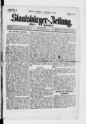 Staatsbürger-Zeitung vom 13.10.1876