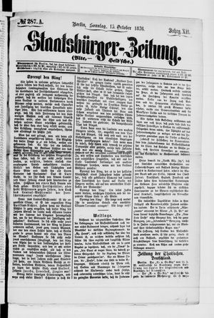 Staatsbürger-Zeitung vom 15.10.1876