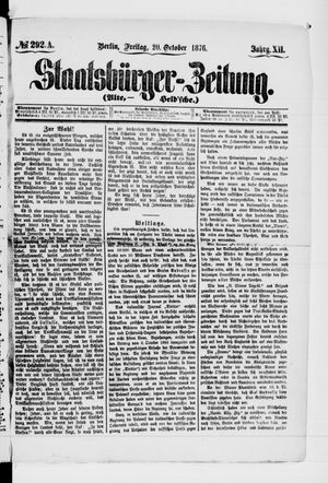 Staatsbürger-Zeitung vom 20.10.1876