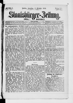 Staatsbürger-Zeitung vom 22.10.1876
