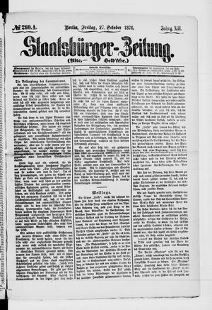 Staatsbürger-Zeitung vom 27.10.1876