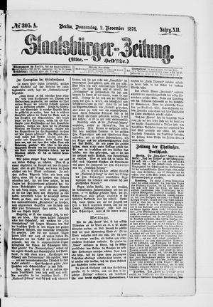 Staatsbürger-Zeitung on Nov 2, 1876