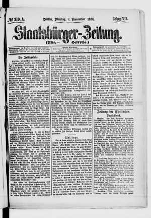 Staatsbürger-Zeitung vom 07.11.1876