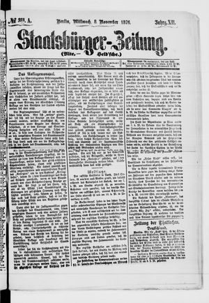 Staatsbürger-Zeitung on Nov 8, 1876