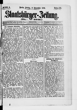 Staatsbürger-Zeitung on Nov 10, 1876