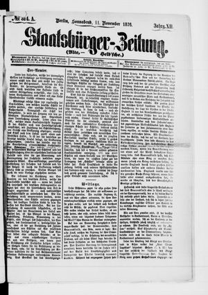 Staatsbürger-Zeitung on Nov 11, 1876