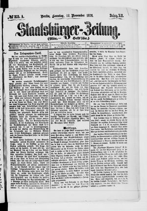 Staatsbürger-Zeitung vom 12.11.1876