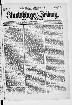 Staatsbürger-Zeitung on Nov 14, 1876