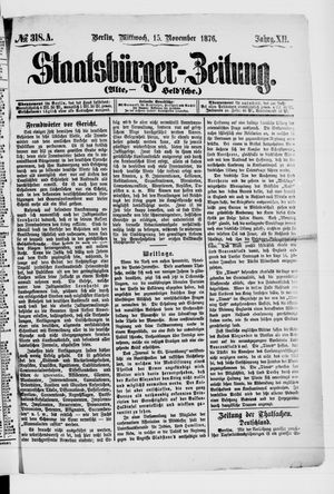 Staatsbürger-Zeitung on Nov 15, 1876