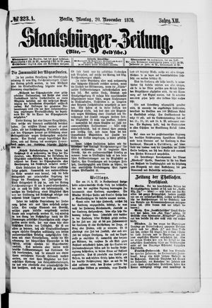 Staatsbürger-Zeitung on Nov 20, 1876