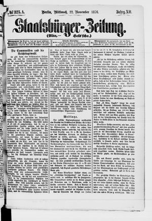 Staatsbürger-Zeitung vom 22.11.1876