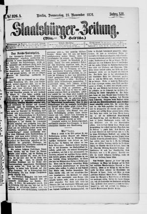 Staatsbürger-Zeitung on Nov 23, 1876