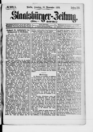 Staatsbürger-Zeitung vom 26.11.1876