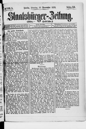 Staatsbürger-Zeitung on Nov 28, 1876