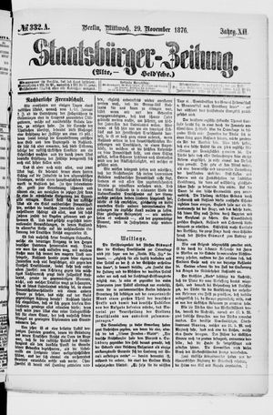 Staatsbürger-Zeitung vom 29.11.1876
