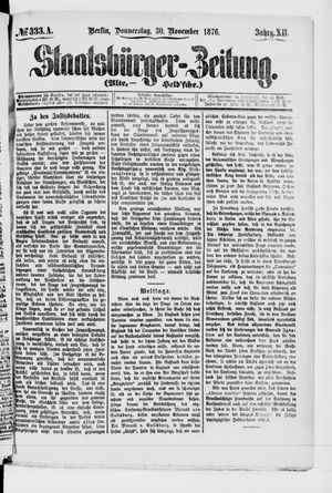 Staatsbürger-Zeitung on Nov 30, 1876
