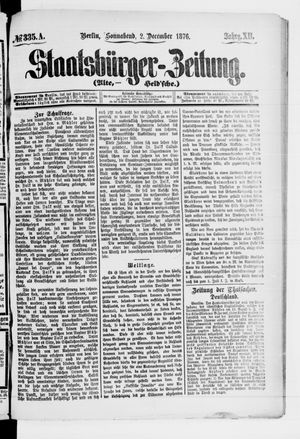 Staatsbürger-Zeitung on Dec 2, 1876