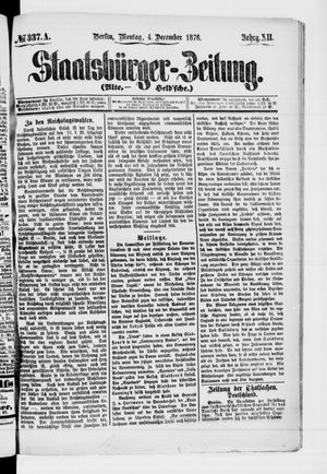 Staatsbürger-Zeitung vom 04.12.1876