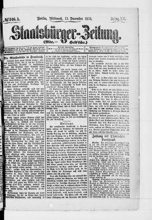Staatsbürger-Zeitung on Dec 13, 1876