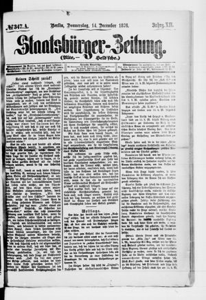 Staatsbürger-Zeitung vom 14.12.1876