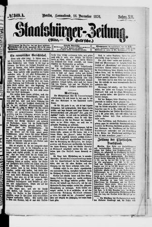 Staatsbürger-Zeitung vom 16.12.1876