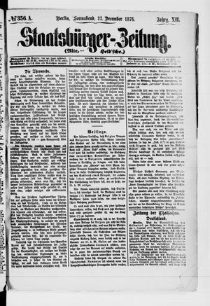 Staatsbürger-Zeitung vom 23.12.1876