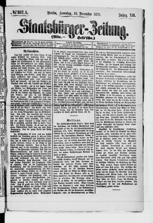 Staatsbürger-Zeitung vom 24.12.1876