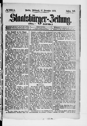Staatsbürger-Zeitung vom 27.12.1876