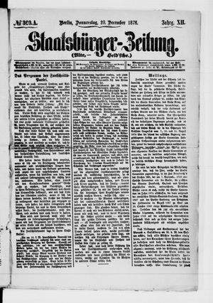 Staatsbürger-Zeitung on Dec 28, 1876