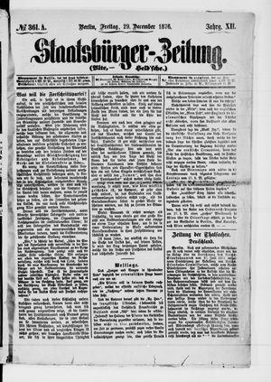 Staatsbürger-Zeitung on Dec 29, 1876