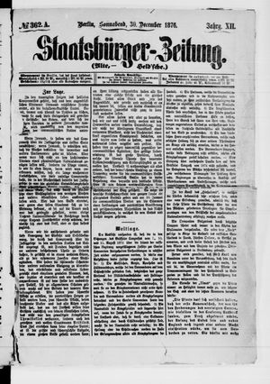 Staatsbürger-Zeitung vom 30.12.1876