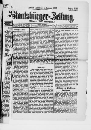 Staatsbürger-Zeitung on Jan 7, 1877