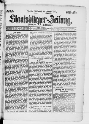 Staatsbürger-Zeitung vom 10.01.1877