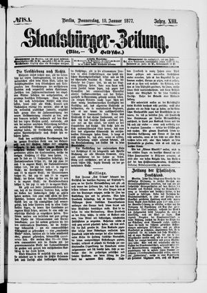 Staatsbürger-Zeitung on Jan 18, 1877