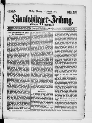 Staatsbürger-Zeitung vom 22.01.1877