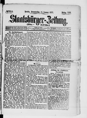 Staatsbürger-Zeitung vom 25.01.1877