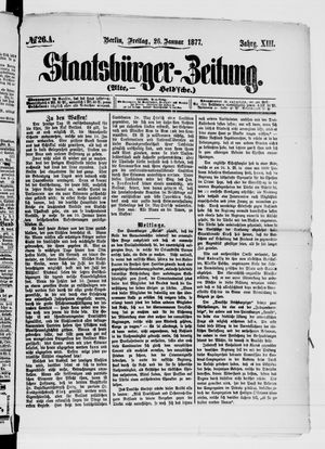 Staatsbürger-Zeitung on Jan 26, 1877