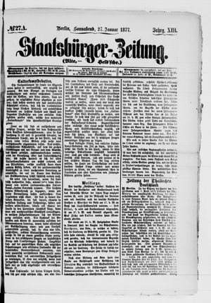Staatsbürger-Zeitung vom 27.01.1877