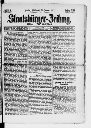 Staatsbürger-Zeitung on Jan 31, 1877