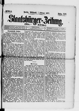 Staatsbürger-Zeitung vom 07.02.1877