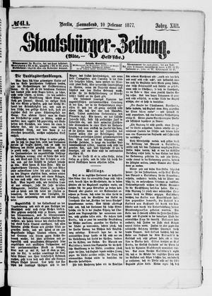 Staatsbürger-Zeitung vom 10.02.1877