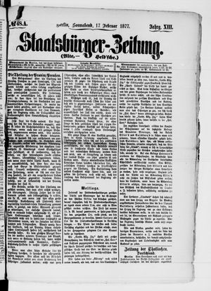 Staatsbürger-Zeitung vom 17.02.1877