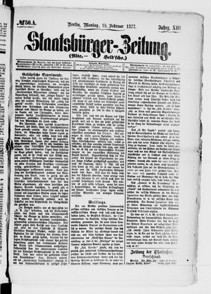Staatsbürger-Zeitung vom 19.02.1877