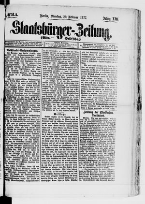 Staatsbürger-Zeitung on Feb 20, 1877