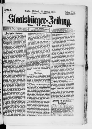 Staatsbürger-Zeitung vom 21.02.1877