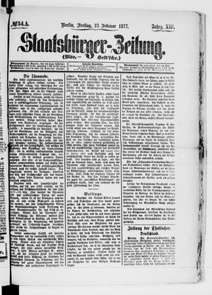 Staatsbürger-Zeitung vom 23.02.1877