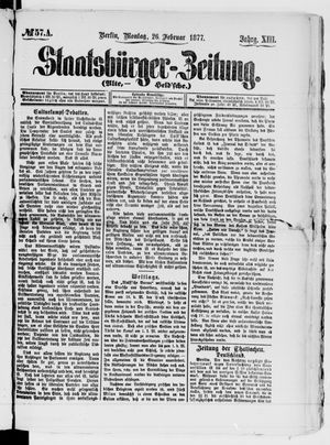 Staatsbürger-Zeitung vom 26.02.1877