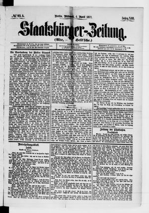 Staatsbürger-Zeitung on Apr 4, 1877