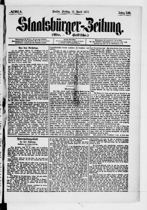 Staatsbürger-Zeitung on Apr 13, 1877