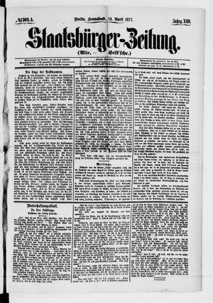 Staatsbürger-Zeitung on Apr 14, 1877